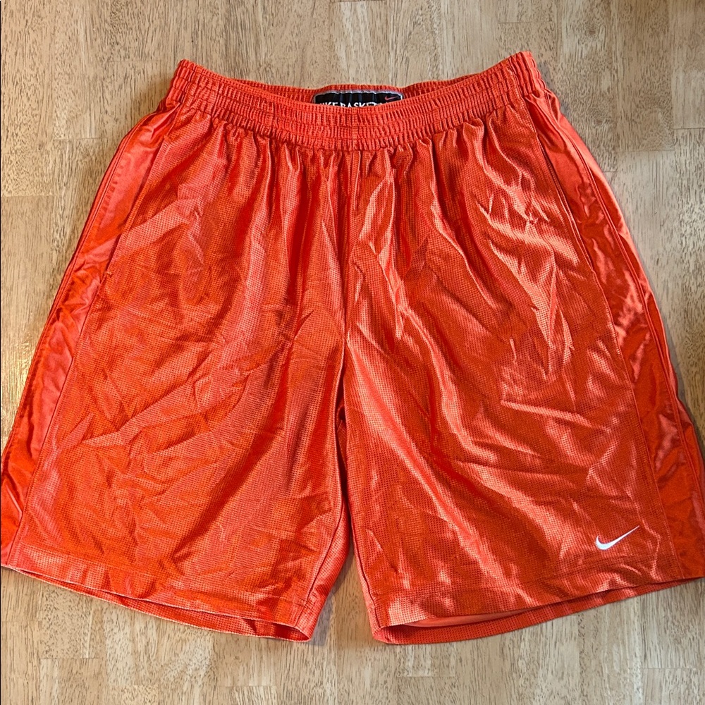 Nike Men's Vibrant Orange Athletic Shorts